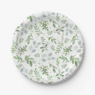 Paper Plate - greenery 7 or 9 inch