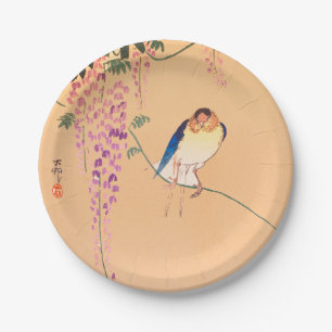 PAPER PLATE JAPANESE BIRD PRINT