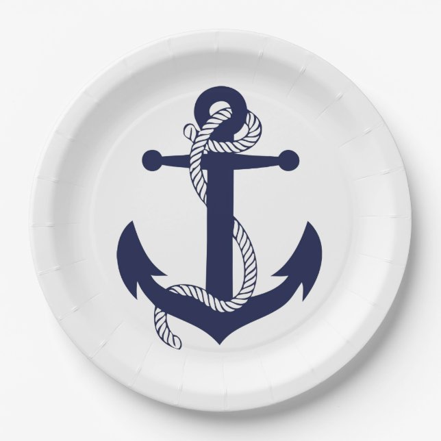 Paper Plate  - Large Anchor & Rope (Front)