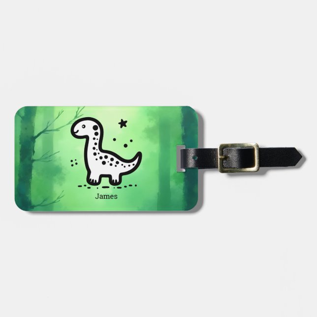 Paper Plate Luggage Tag (Front Horizontal)
