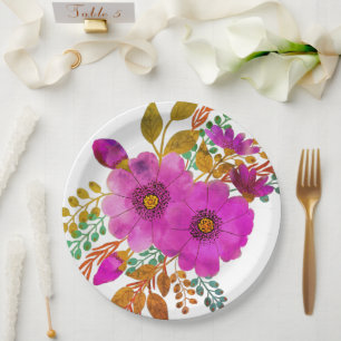 Paper Plate wedding/shower floral