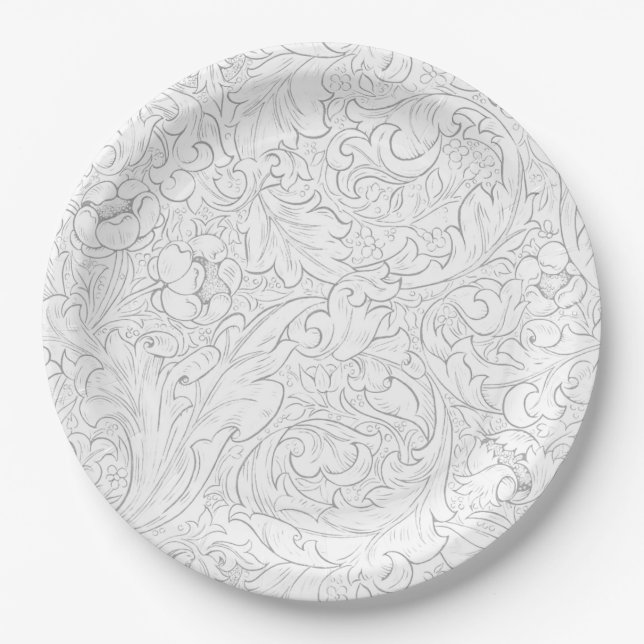 PAPER PLATE : WILLIAM MORRIS : FLORAL PATTERN (Front)