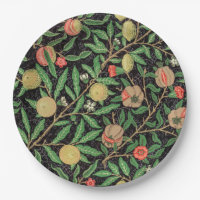 PAPER PLATE : WILLIAM MORRIS : POMEGRANATES