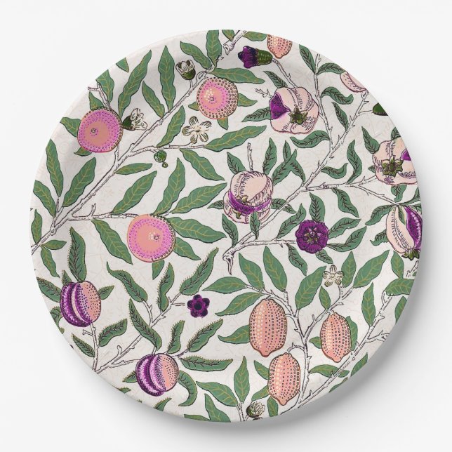 PAPER PLATE : WILLIAM MORRIS : POMEGRANATES (Front)