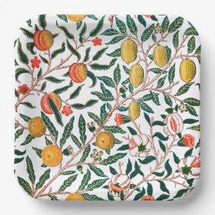 PAPER PLATE : WILLIAM MORRIS : POMEGRANATES