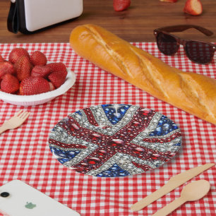 Paper plate with British Colours Design
