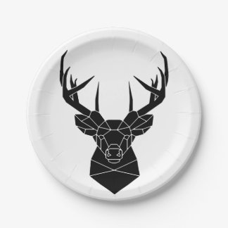 Paper plate with deer / cardboard plate with deer