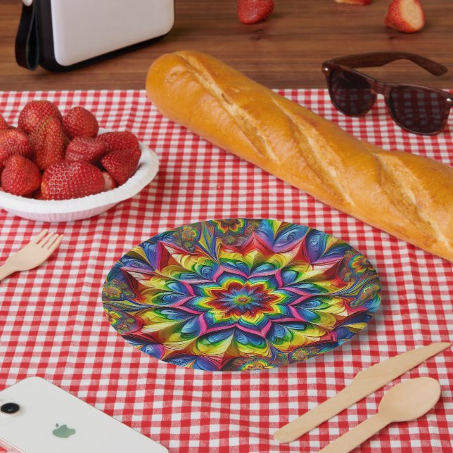 Paper plate with LGBTQ Colours Design (Picnic)