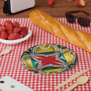 Paper plate with Los Angeles Colours Design