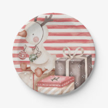 Paper Plate with watercolor Duck