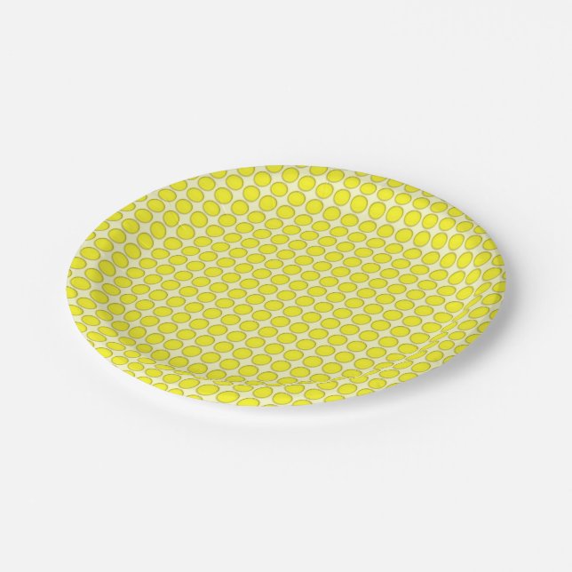 Paper Plate - Yellow Dots (Angled)