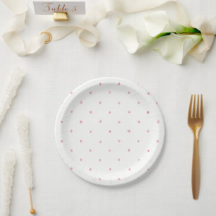 Paper Plates 17,8 cm - Pink Dots