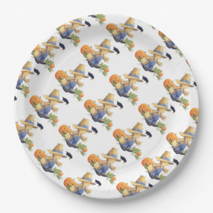 Paper Plates 9"/Two Headed Skeletons-Halloween