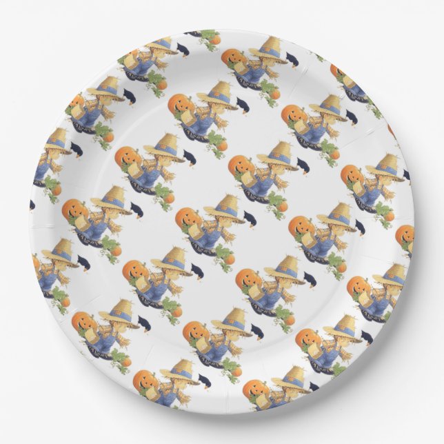 Paper Plates 9"/Two Headed Skeletons-Halloween (Front)