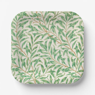 Paper Plates Art Nouveau Willow Bough Pattern 