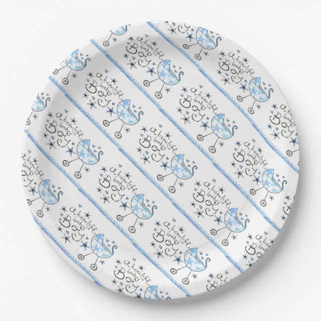 Paper Plates/Baby Boy Paper Plate (Front)