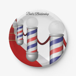 Paper Plates Barber Pole