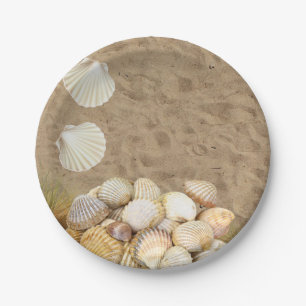 Paper Plates, Beach Clams Beach Stones Paper Plate