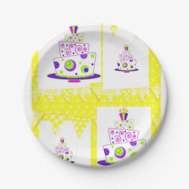 Paper plates Birthday (Front)