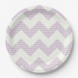 Paper Plates/Chevron and Polka Dots Plate