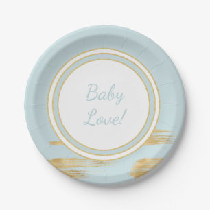 Paper Plates "Classic Gold/Blue"