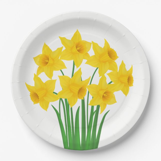 Paper Plates-Daffodils Plate (Front)