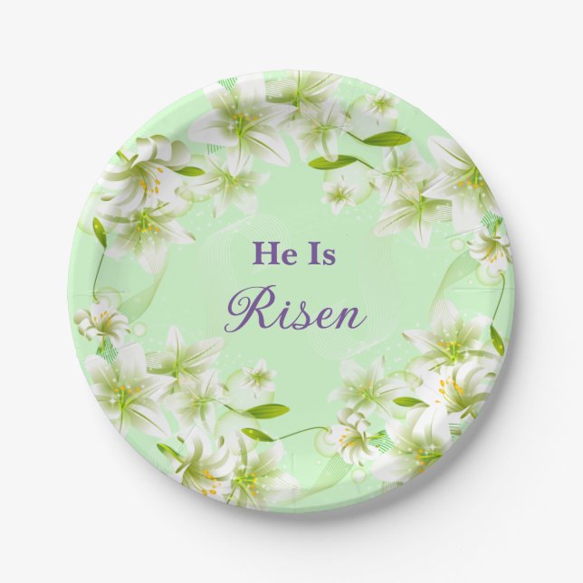 Paper Plates-Easter Lilies  Paper Plates (Front)