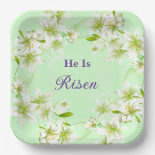 Paper Plates-Easter Lilies  Paper Plates