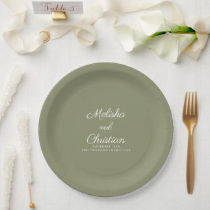 Paper Plates for a modern minimalist wedding.