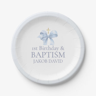 Paper Plates for Boys 1st Birthday and Baptism 