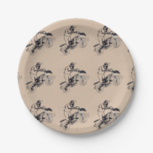 Paper plates for Kids dirt bike Party