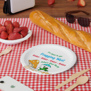 Paper Plates, Frog, Ribbit Mushroom Paper Plates