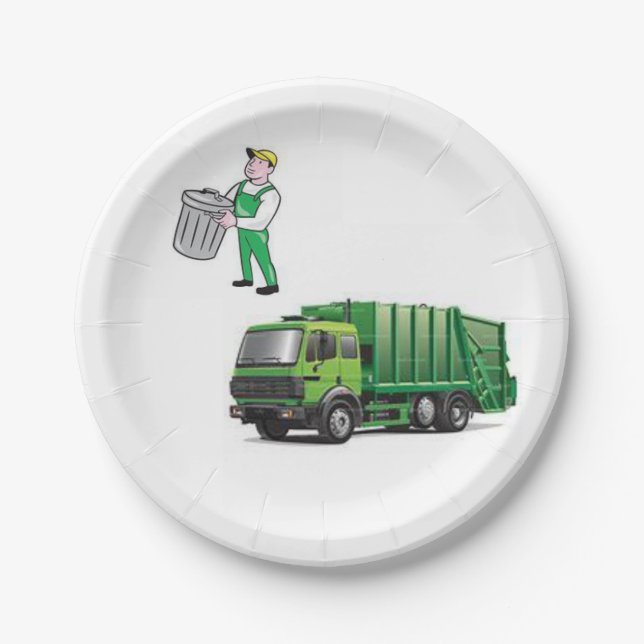 Paper plates Garbage Man (Front)