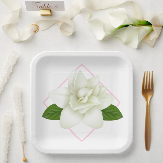 Paper Plates-Gardenia  Plate (Wedding)