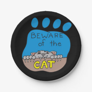 Paper plates Halloween, Cat