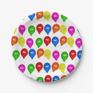 Paper Plates, Happy Birthday Colourful Balloons Plate
