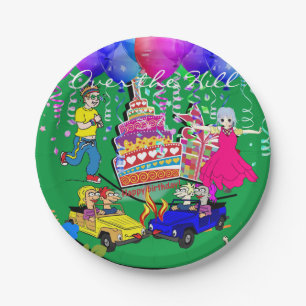 Paper Plates, Happy Birthday Over the Hill Paper Plate