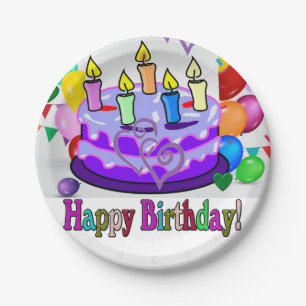 Paper Plates, Happy Birthday Paper Plates