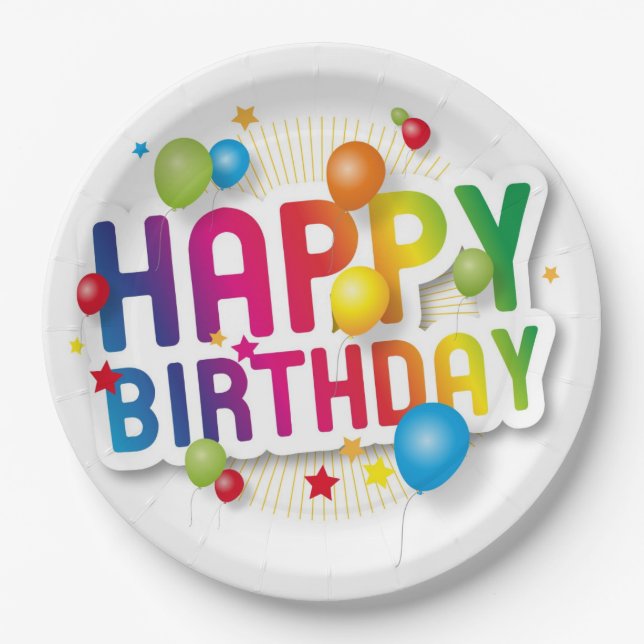 Paper Plates/Happy Birthday Plate (Front)