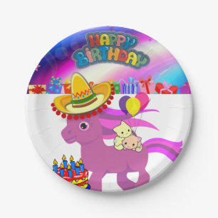 Paper Plates, Happy Birthday Pony Plate