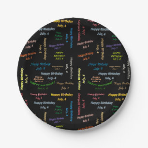 Paper Plates July, 4 Birthday