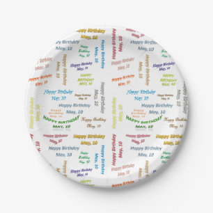 Paper Plates May, 10 Birthday