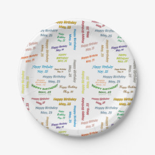Paper Plates May, 25 Birthday