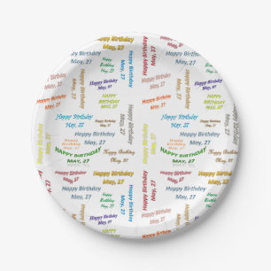 Paper Plates May, 27 Birthday