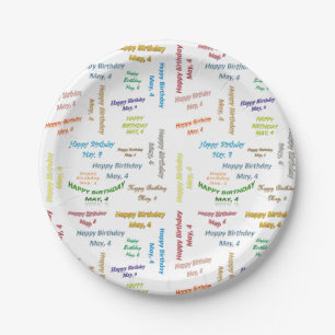 Paper Plates May, 4 Birthday