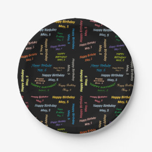 Paper Plates May, 5 Birthday