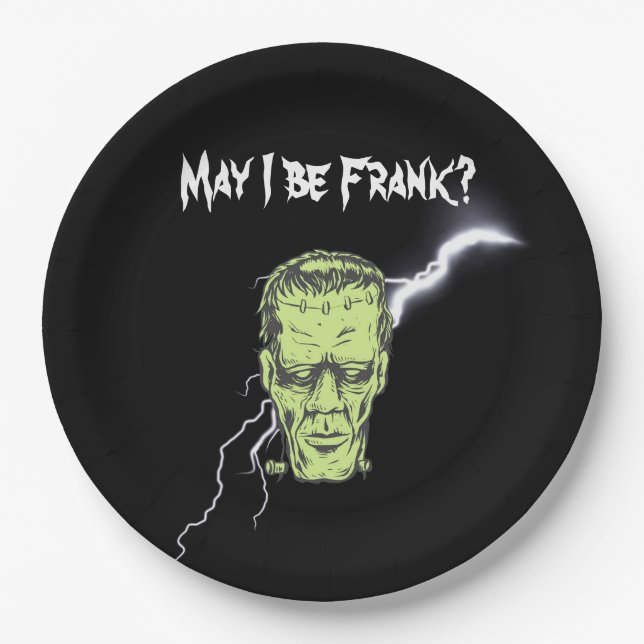 Paper Plates, May I Be Frank, Frankenstein Plate (Front)