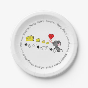 Paper Plates Mousey Cheesy Kisses Red Hearts