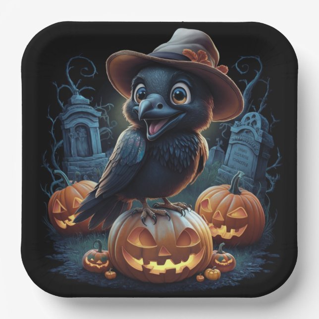 Paper Plates Series 1 Crow (Front)