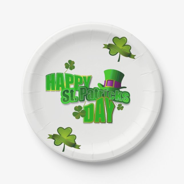 Paper plates St. Patrick's Day (Front)